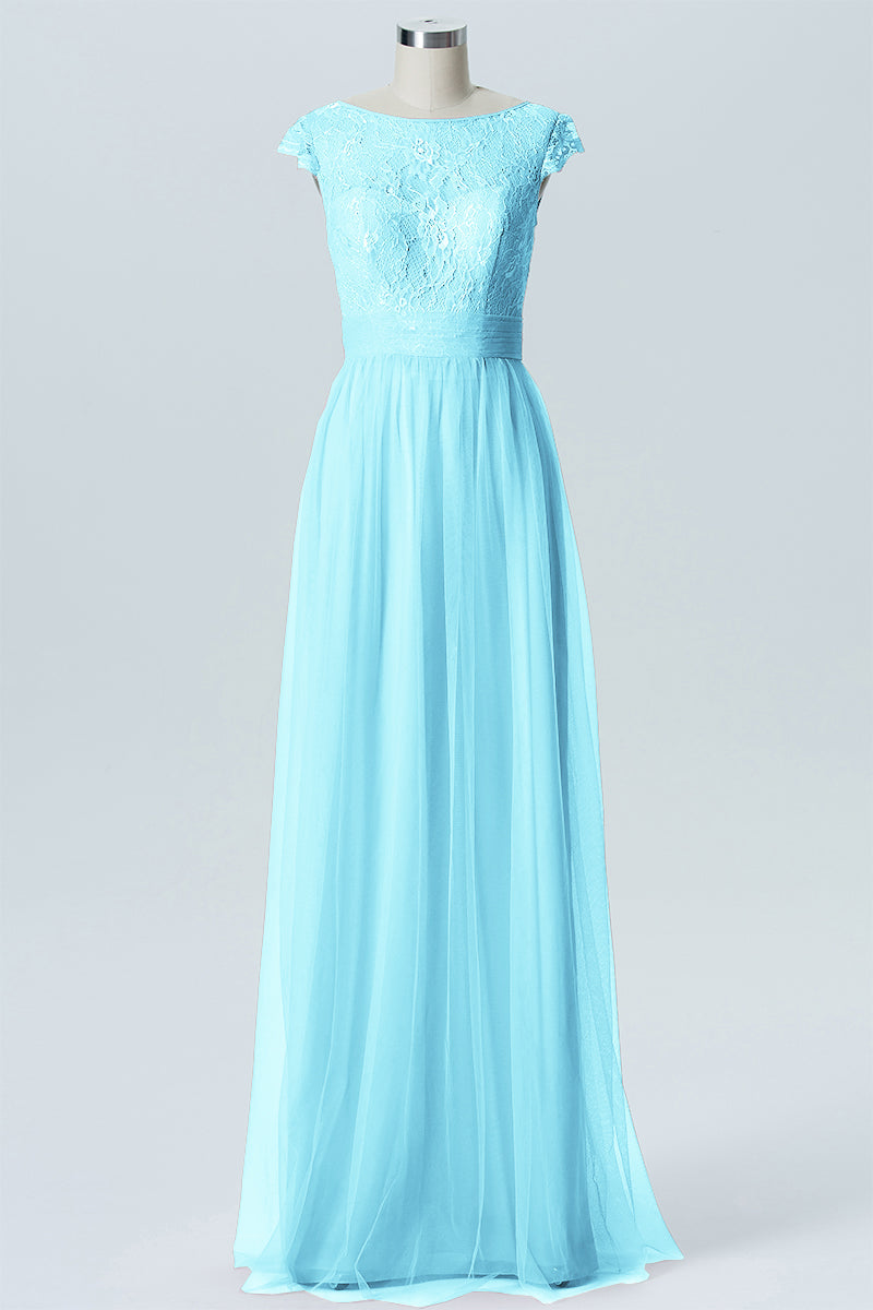 Lace Column Sweetheart Sleeveless Bridesmaid Dress-B08211