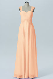 Lace Column Sweetheart Sleeveless Bridesmaid Dress-B13601