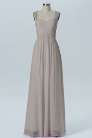 Lace Column Sweetheart Sleeveless Bridesmaid Dress-B13601