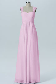 Lace Column Sweetheart Sleeveless Bridesmaid Dress-B13601