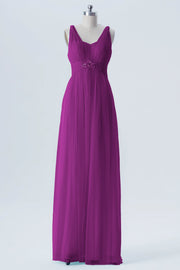 Tulle Column Convertible Sleeveless Bridesmaid Dress-B13616