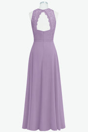 Chiffon  Scoop Neck Sleeveless Bridesmaid Dress| Plus Size | 60+ Colors