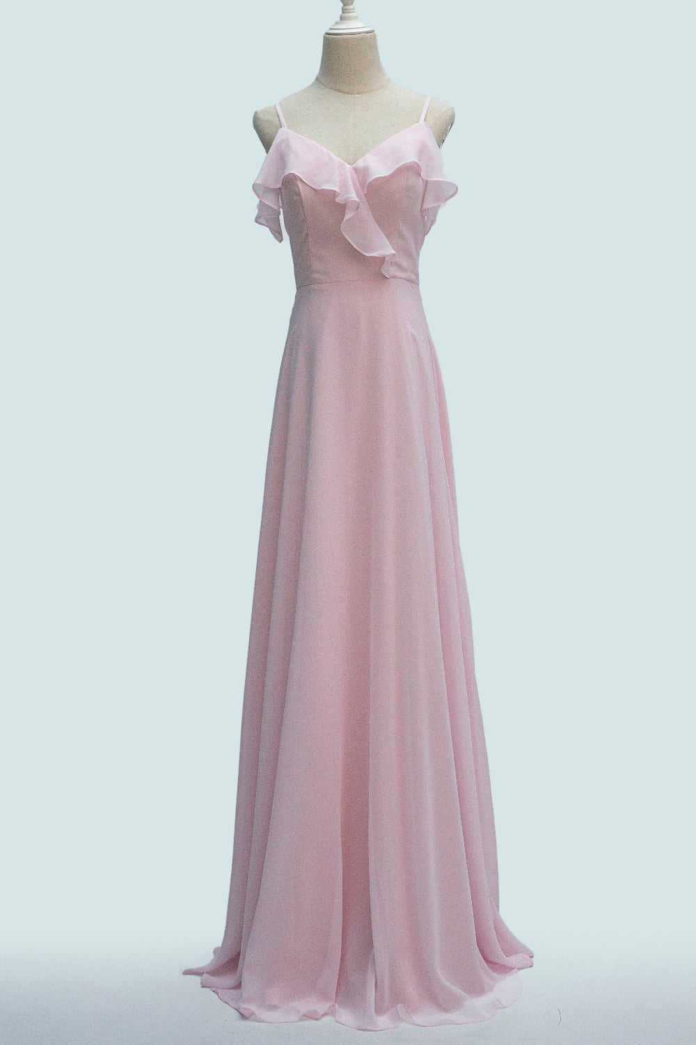 Chiffon Scoop Neck Sleeveless Bridesmaid Dress| Plus Size | 60+ Colors