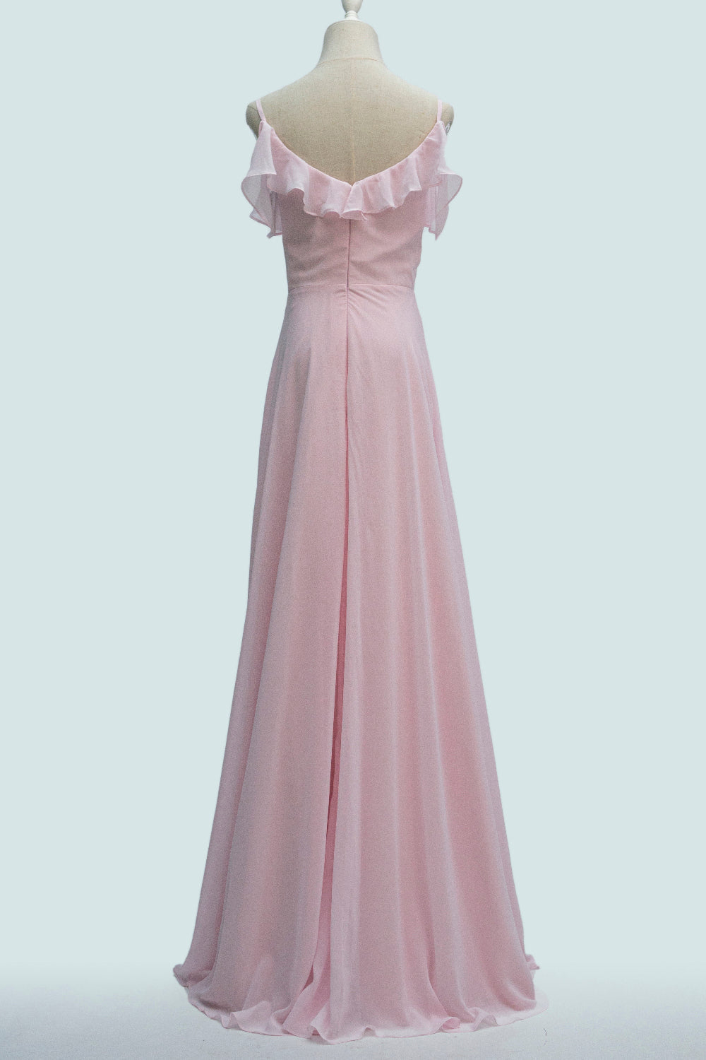 Chiffon Scoop Neck Sleeveless Bridesmaid Dress| Plus Size | 60+ Colors