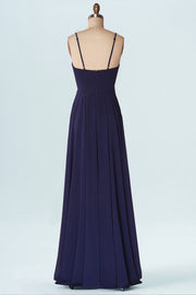 Chiffon Straps Sleeveless Bridesmaid Dress| Plus Size | 60+ Colors