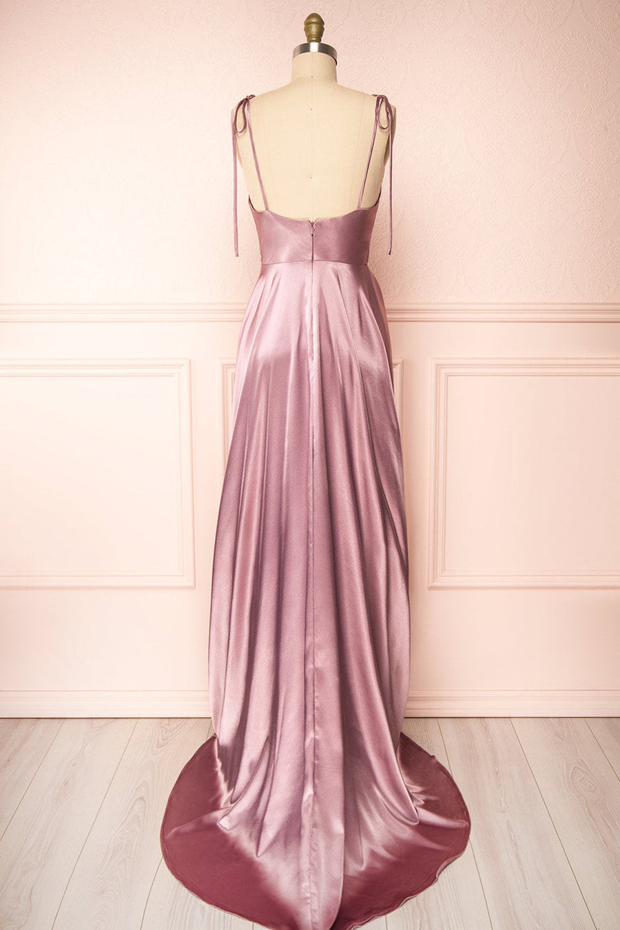 Stretch Satin Cowl Neck Sleeveless Bridesmaid Dress| Plus Size | 60+ Colors