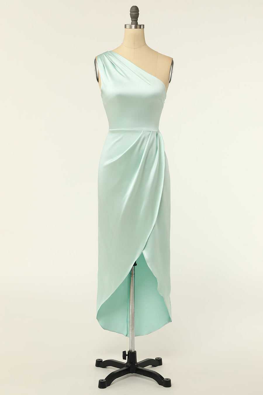 Stretch Satin One Shoulder Sleeveless Bridesmaid Dress| Plus Size | 60+ Colors KF Bridal Stretch Satin One Shoulder Sleeveless Bridesmaid Dress| Plus Size | 60+ Colors KF Bridal