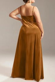 Stretch Satin Sweetheart Sleeveless Bridesmaid Dress| Plus Size | 60+ Colors