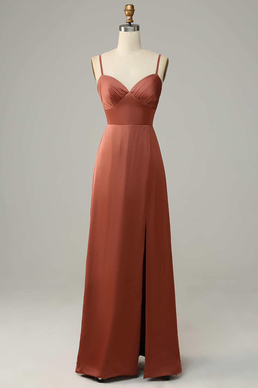 Stretch Satin Boat Neck Sleeveless Bridesmaid Dress| Plus Size | 60+ Colors