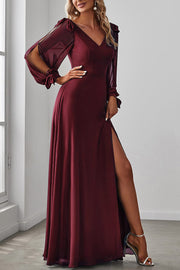 Chiffon Dipped Sleeveless Bridesmaid Dress| Plus Size | 60+ Colors