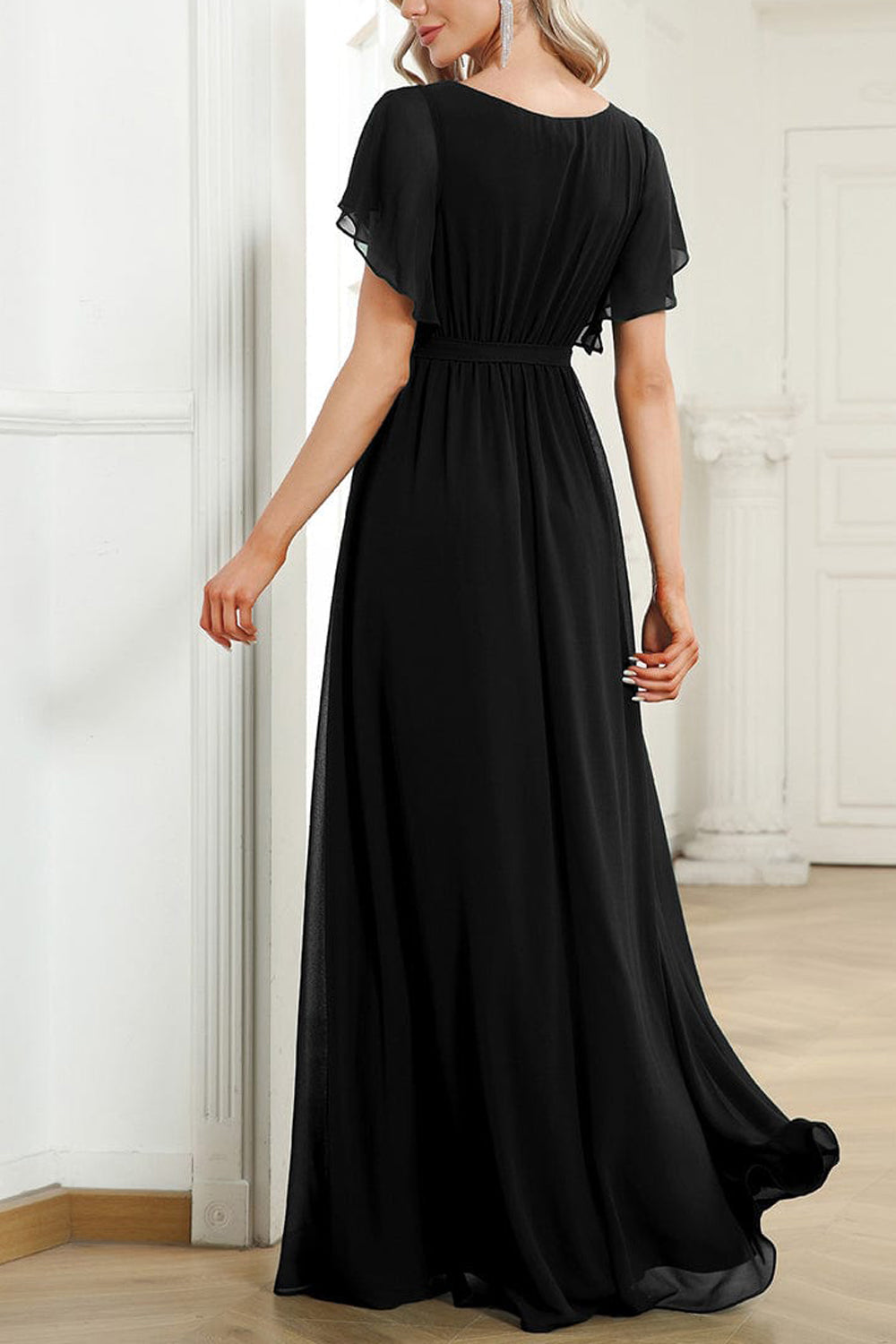 Chiffon One Shoulder Sleeveless Bridesmaid Dress| Plus Size | 60+ Colors