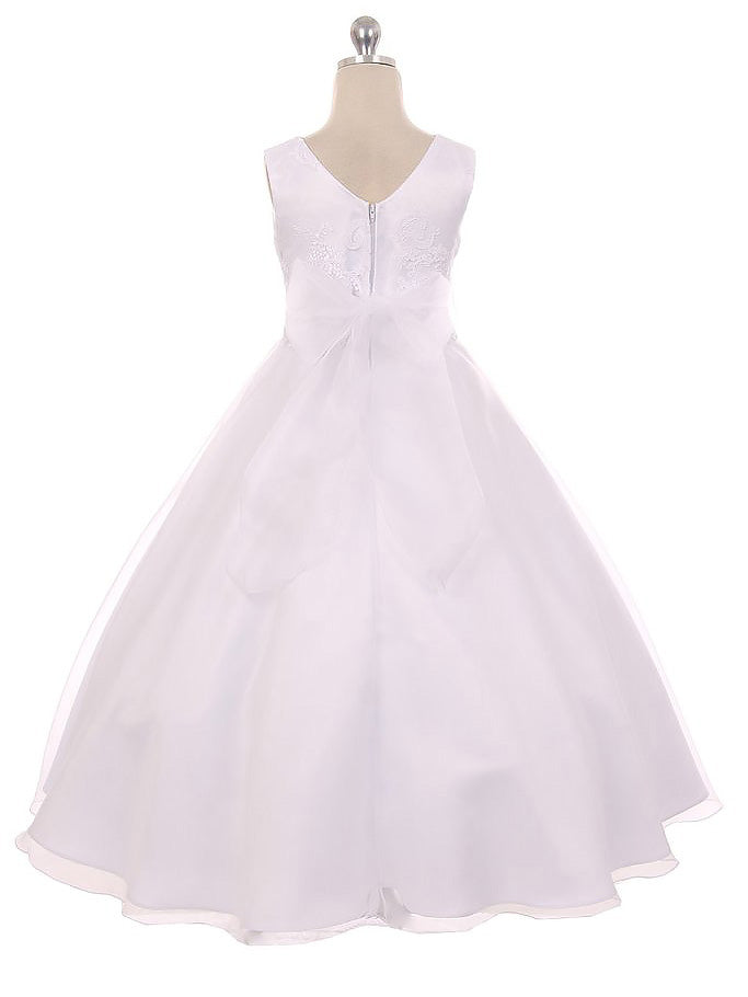 Lace A-Line Scoop Neck Sleeveless Flower Girl Dress-B500068