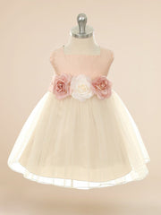 Tulle A-Line Scoop Neck Sleeveless Flower Girl Dress-B500069