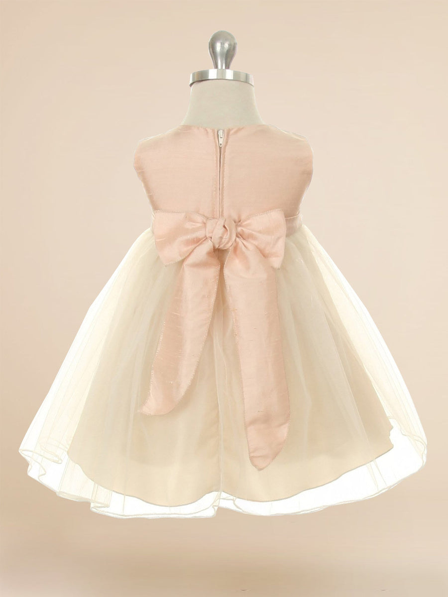 Tulle A-Line Scoop Neck Sleeveless Flower Girl Dress-B500069