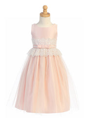 Lace A-Line Scoop Neck Sleeveless Flower Girl Dress-B500075