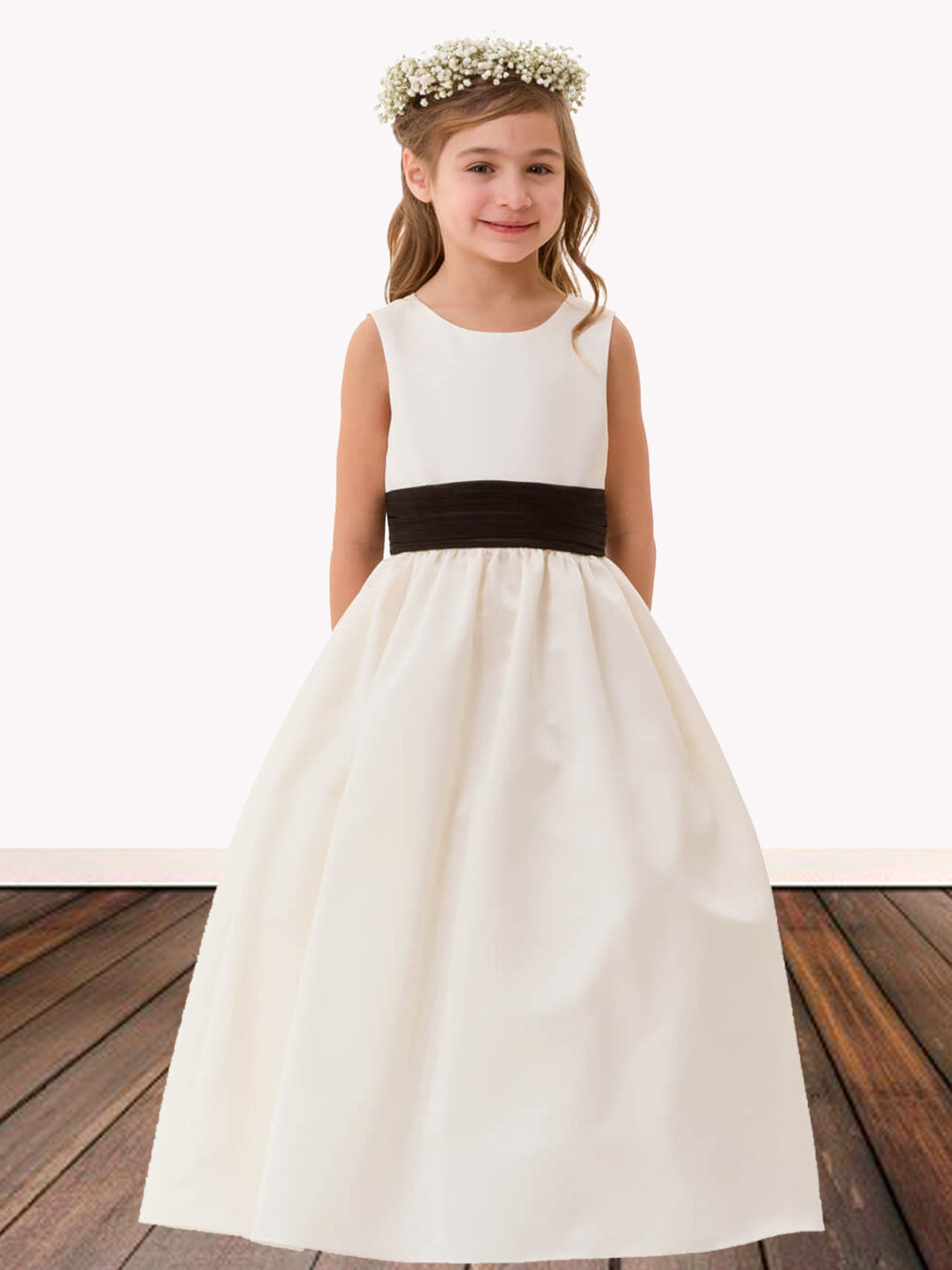 Lace Scoop Neck Sleeveless Flower Girl Dress