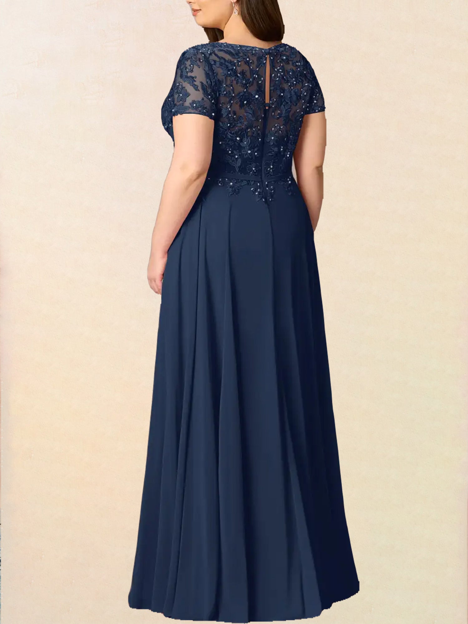 lace boat neck dress Navy Satin Lace Boat Neck Mermaid Bridesmaid Gown