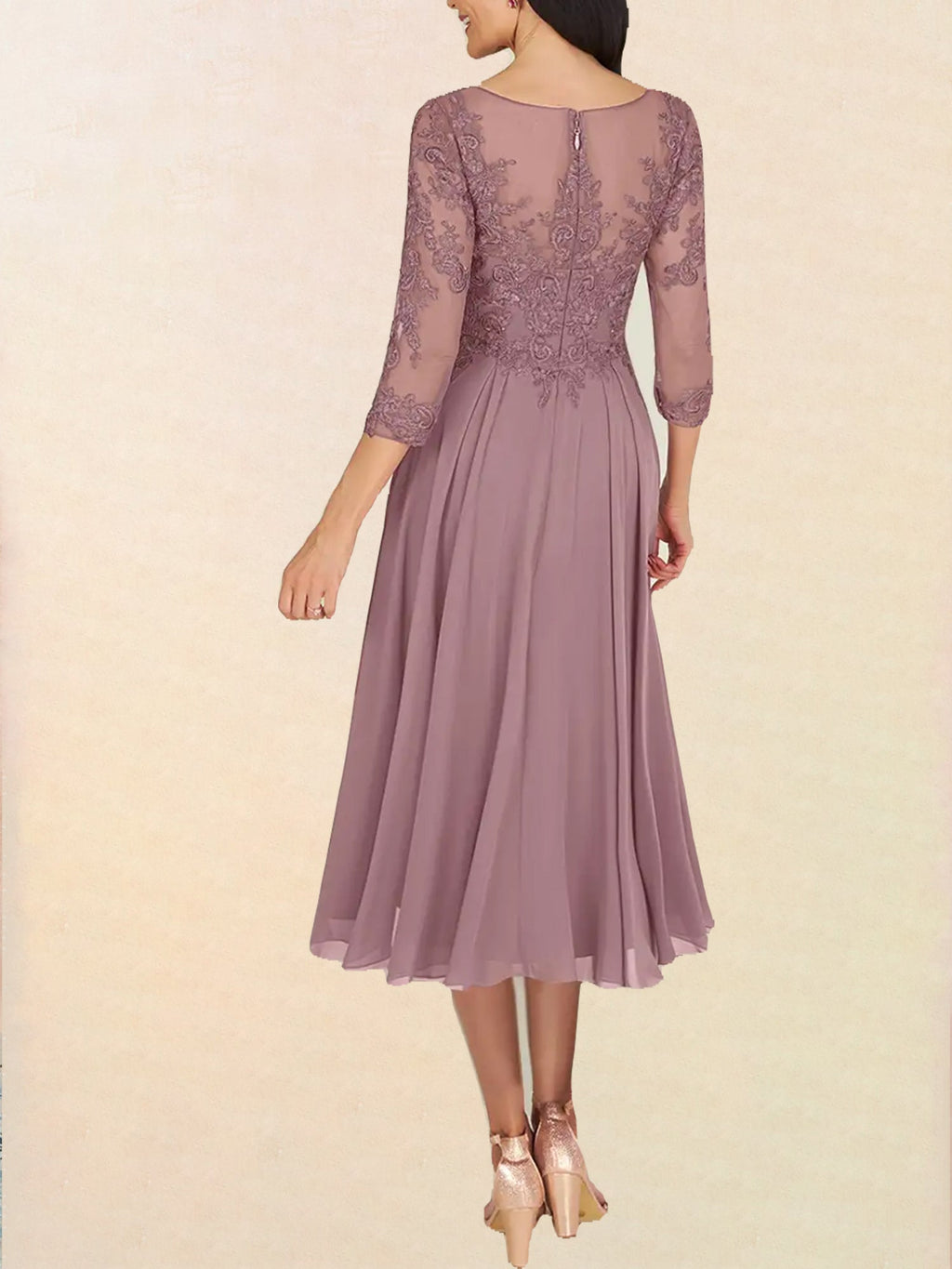 Lace Scoop Neck Long Sleeves – KF Bridal