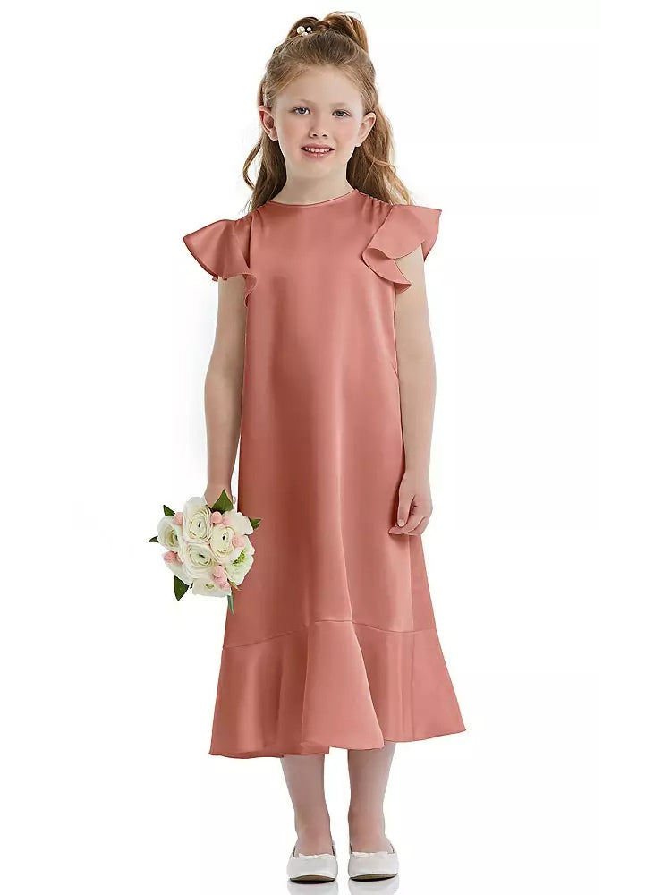 Chiffon V-Neck Sleeveless Junior Dress
